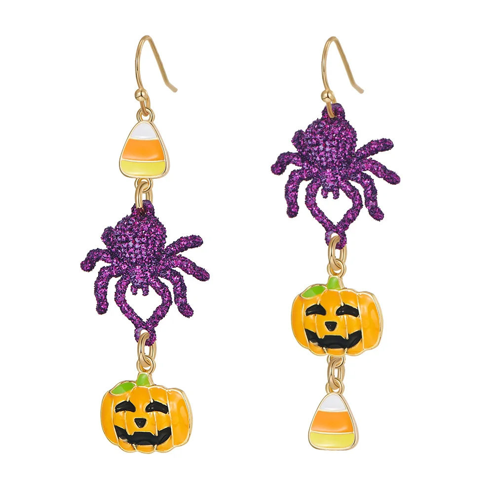 Pumpkin Elements Ear Hoops Special Shapes Fashion Jewelry Festival Earrings For Women Happy Halloween