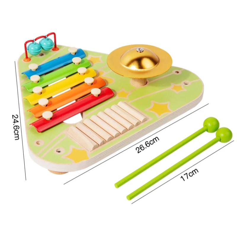 Multi-function Baby Music Table Toys Wooden Musical Instrument Toys for Kids 3 To 6 Years Old Montessori Early Educational Toys