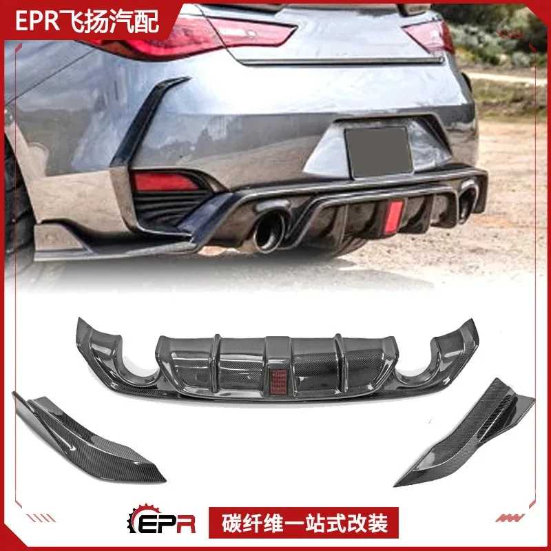 

For Infiniti Q60 CV37 2016-2025 TYPEV Model Carbon Fiber Rear Lip Spoiler Rear Corner Tail Lip Modification Part