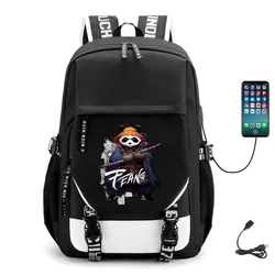 Cartoon Panda Usb Charging School Bags Boys Personalized backpack Teenage Girls Boys Laptop Back Pack Women Travel Bagpacks