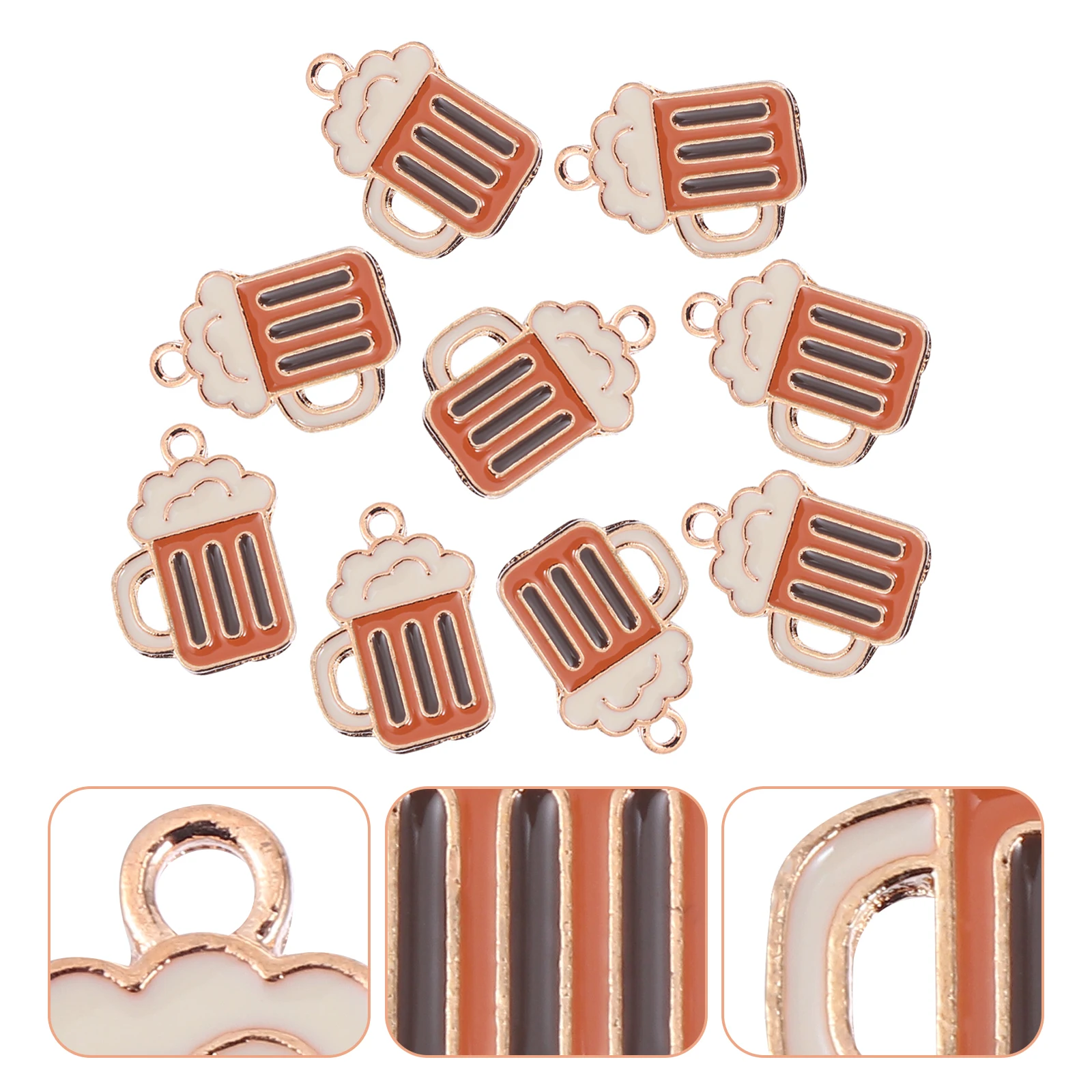 

20pcs Cartoon Beer Cup Pendant Alloy Jewelry Making Supplies DIY Earrings Necklace Bracelet Accessories Craft Materials