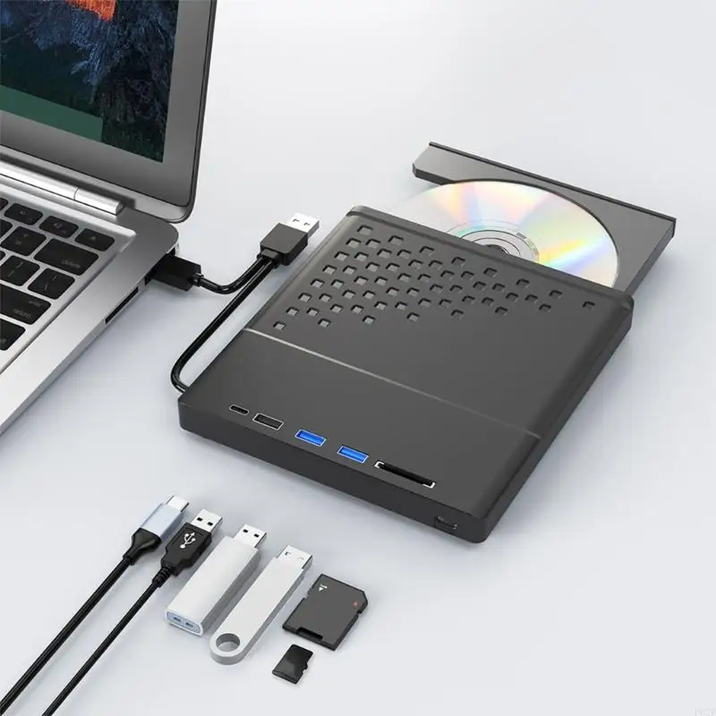 

2026 NEW External DVDs Writer and Reader, USB3.0 2.0 and Type C DVDs Player Opticals Drives Burners for Laptops and Desktop