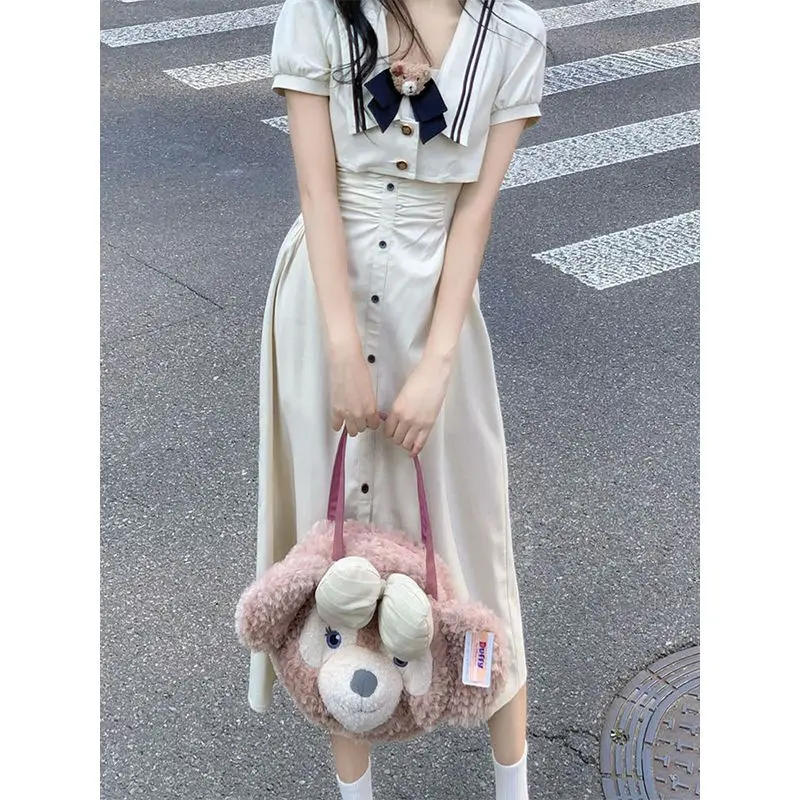 Japan Jk Dress Long Skirt Short Skirt Women'S Mass-Produced Long Sleeve Sailor Collar Dress 2 Piece Set Outfits 2024 New