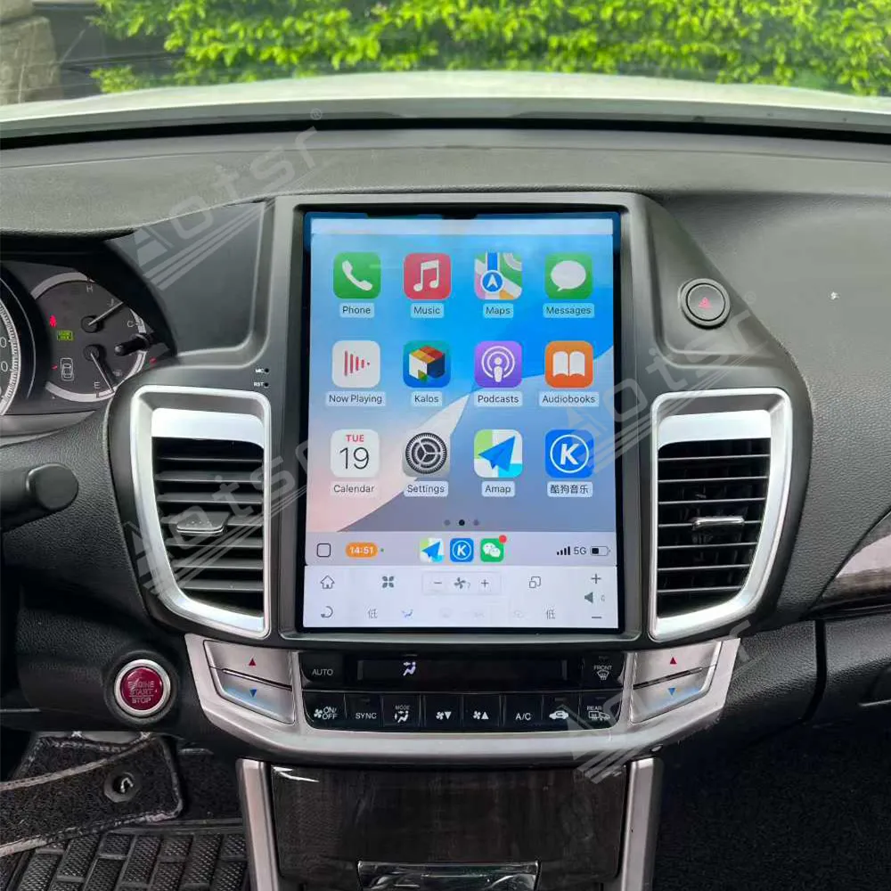 

12,1-дюймовый HD-экран, автомобильный радиоприемник для Honda Accord 2014-2016, автомобильный мультимедийный видеоплеер, GPS-навигация, блок Carplay, автозапчасти DSP