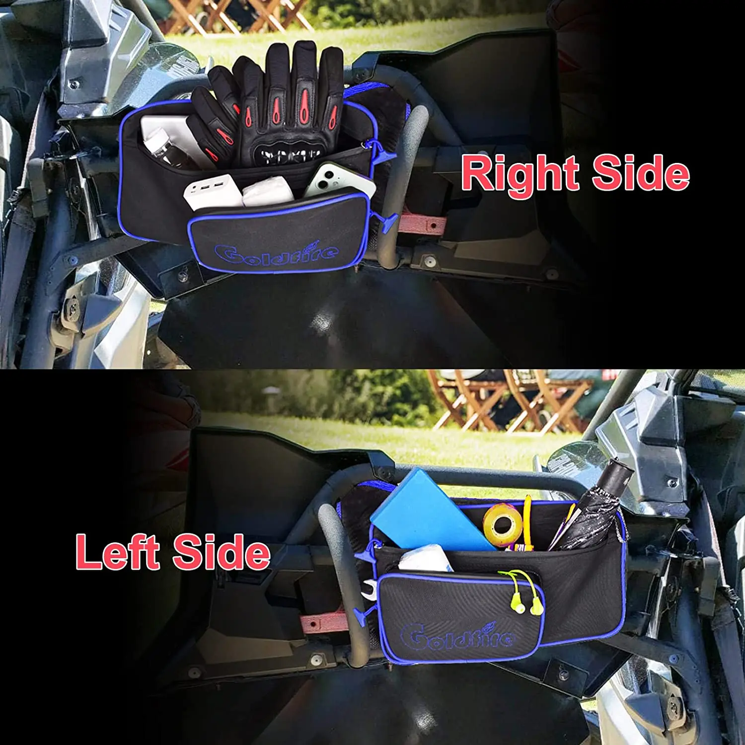 Rear Door Storage Bag High Quality Waterproof Nylon for Can Am Maverick X3 Accessories Passenger Driver Side Set with Knee Pad