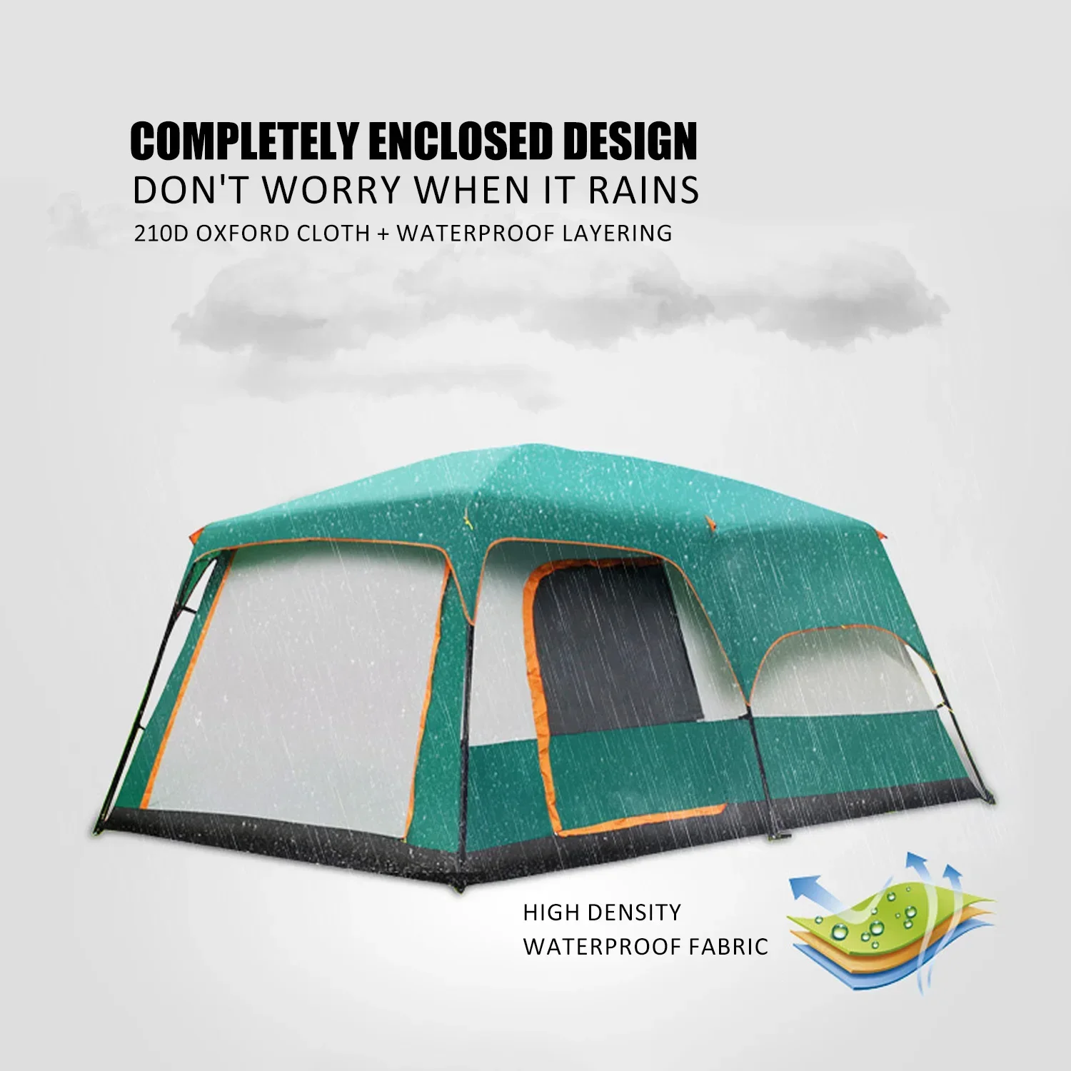 

Customized Outdoor Luxury Wind Resistant Family Large Camping Tent Glamping Tents Waterproof For Sale/