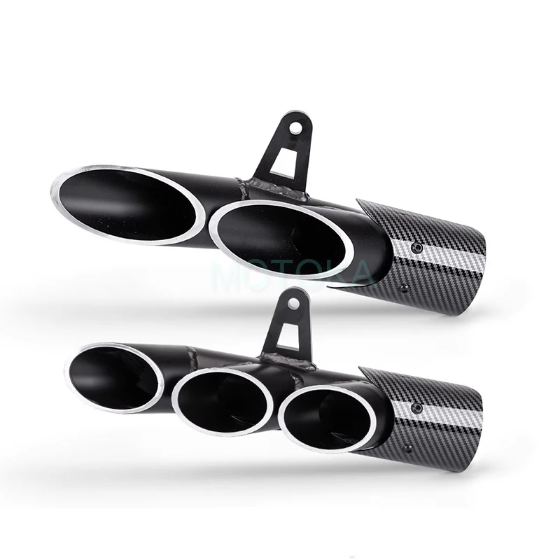 Two Holes and Three Holes Modified S1000RR S1000R R1 R3 R6 R25 Z800 Z900 Muffler 51mm Silencer Universal Motorcycle Exhaust Pipe