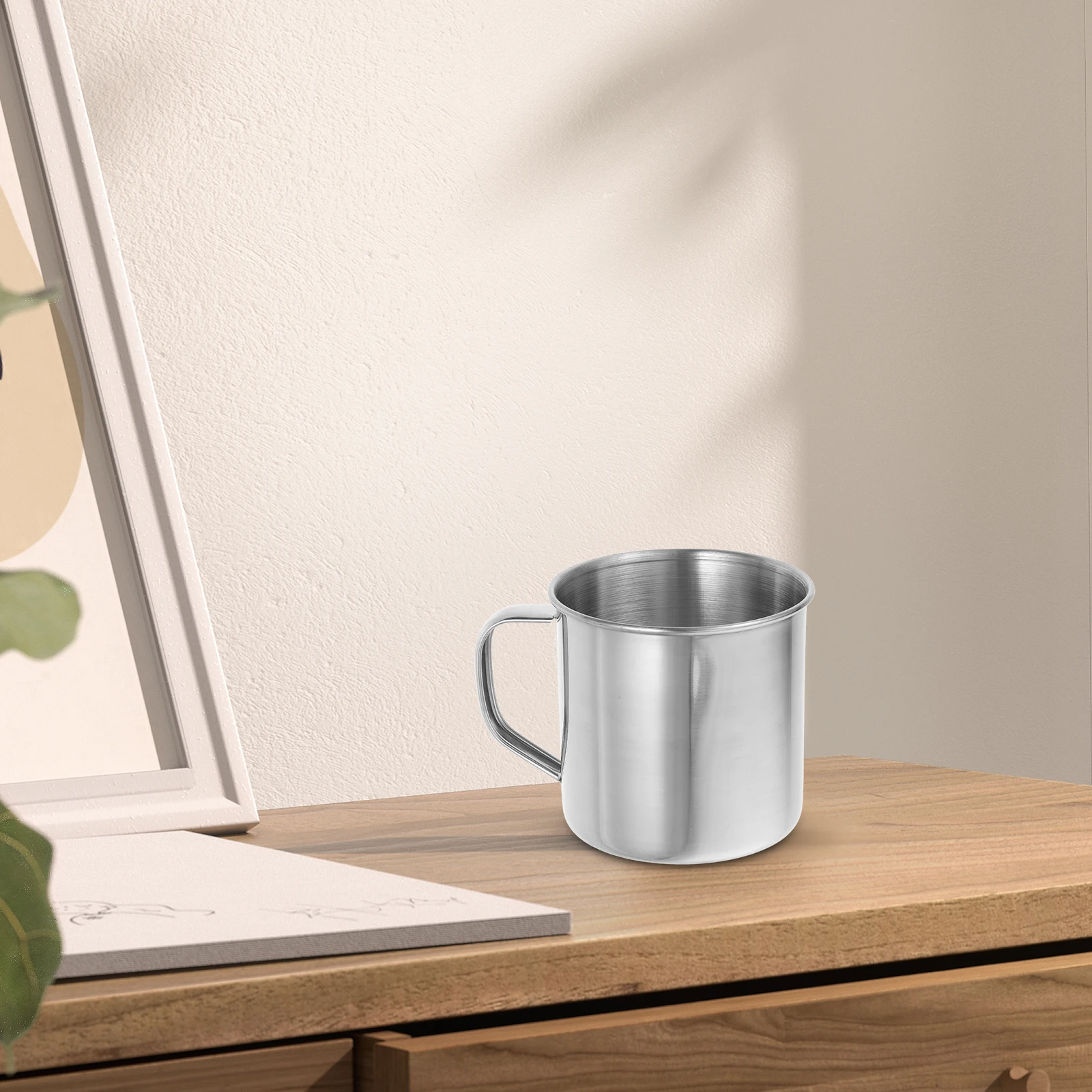 

4pcs Stainless Steel Water Cup Coffee Mug with Handle Camping Hiking Travel Drinking Vessel Sauce Cups Iced Coffee Glasses Tea