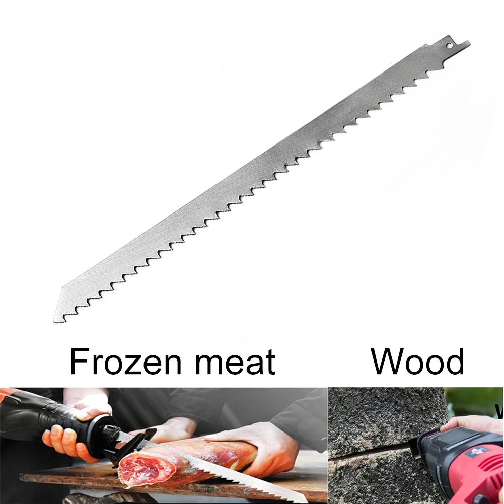 1pc Fleisch knochen Eis schneiden Säbels äge blatt 300mm Edelstahl Fleischs ägen Cutter für Fleisch Eis Holz Metall Schneidwerk zeuge