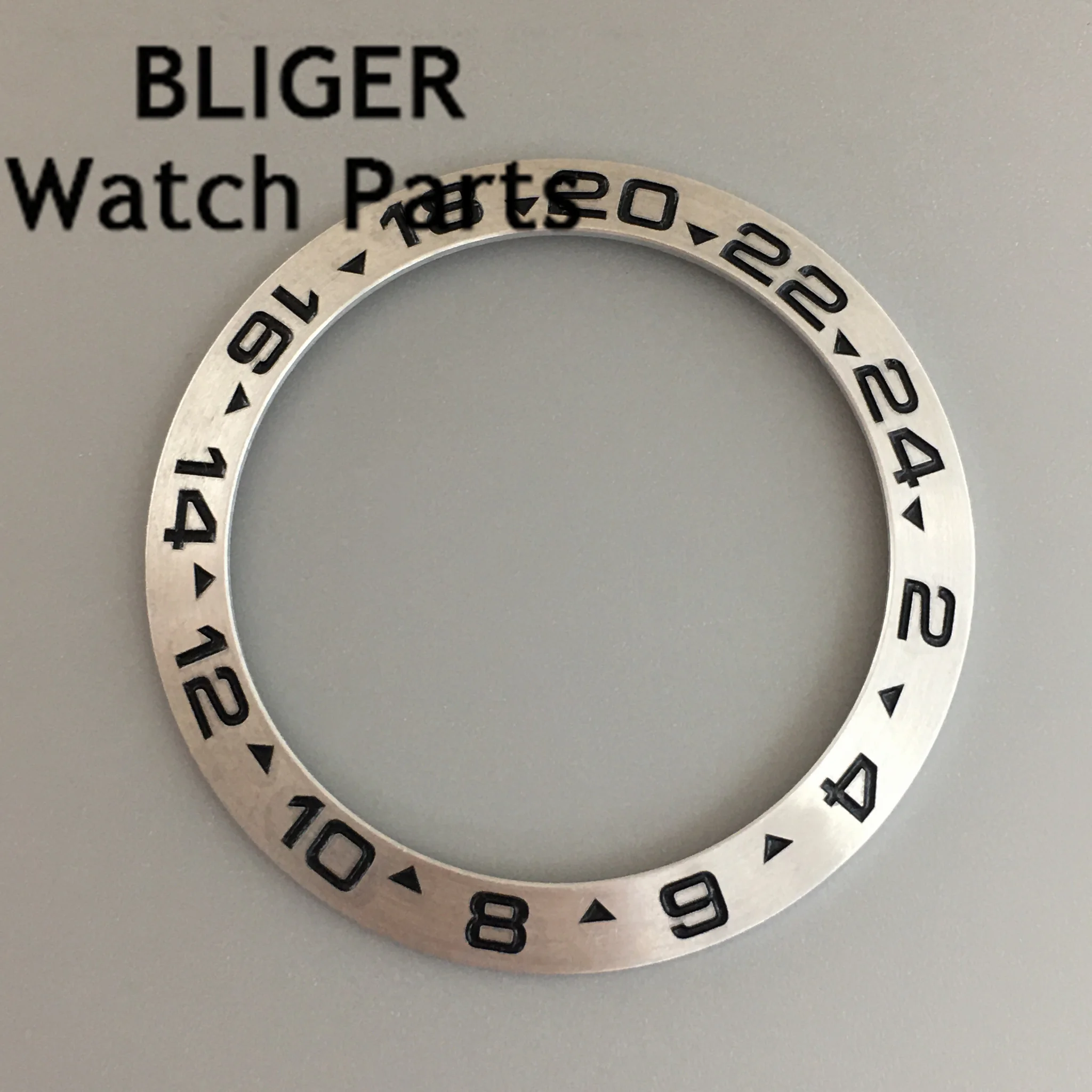 BLIGER 40mm high quality ceramic bezel watch parts fit 43mm/44mm watch case