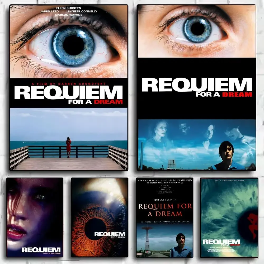 Classic Movies R-Requiem for a Dream Poster Decorative Wall Sticker Mural Photo Print for Bedroom Living Room Hallway Home Decor