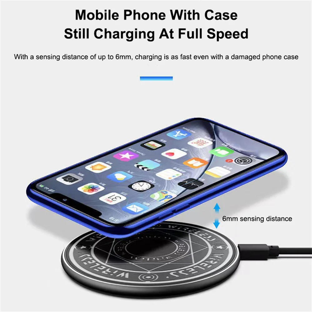 Magic Array Fast Charging Wireless Charger, 20W Luminous Magic Array, Desktop Style Ambient Light With Breathing Lighting Effect