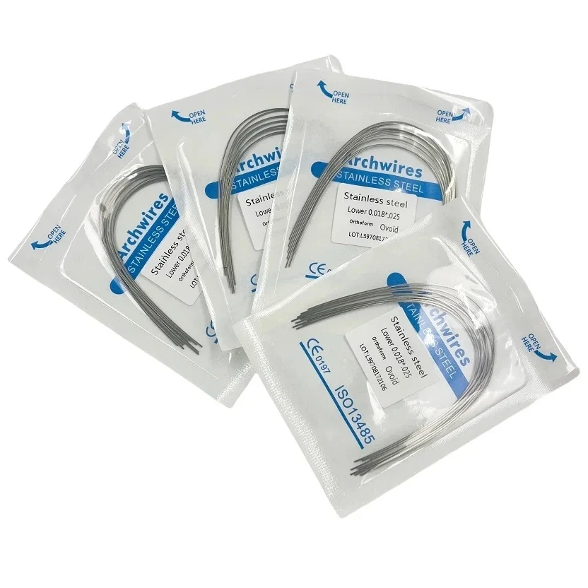 

Dental Orthodontic Wires Stainless Steel Ovoid/Natural/Square Form Round Archwire Dental SS wires
