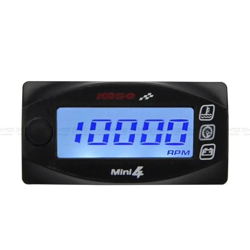 Motocykle Temperatura wody Napięcie Czas Obrotomierz Tachometr Mini KOSO 4 w 1 LED Cyfrowy wyświetlacz Quad Meter Akcesoria