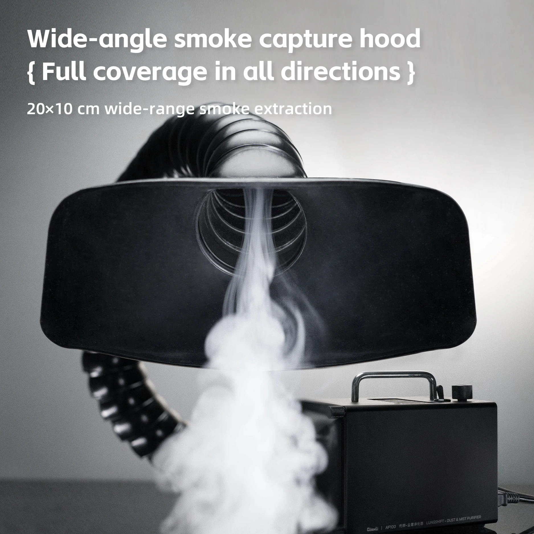 Qianli AF100 Lung-Saver Fume Purifier Powerful Suction Smoke Multi-angle Adjustable Smoke Absorption Fume Purifier