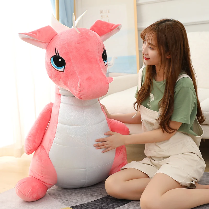 40/60/80cm Kawaii Dinosaur Plush Doll Stuffed Dino Toy Kids Huggable Animal Dragon Plush Pillows Cartoon Gift for Kids