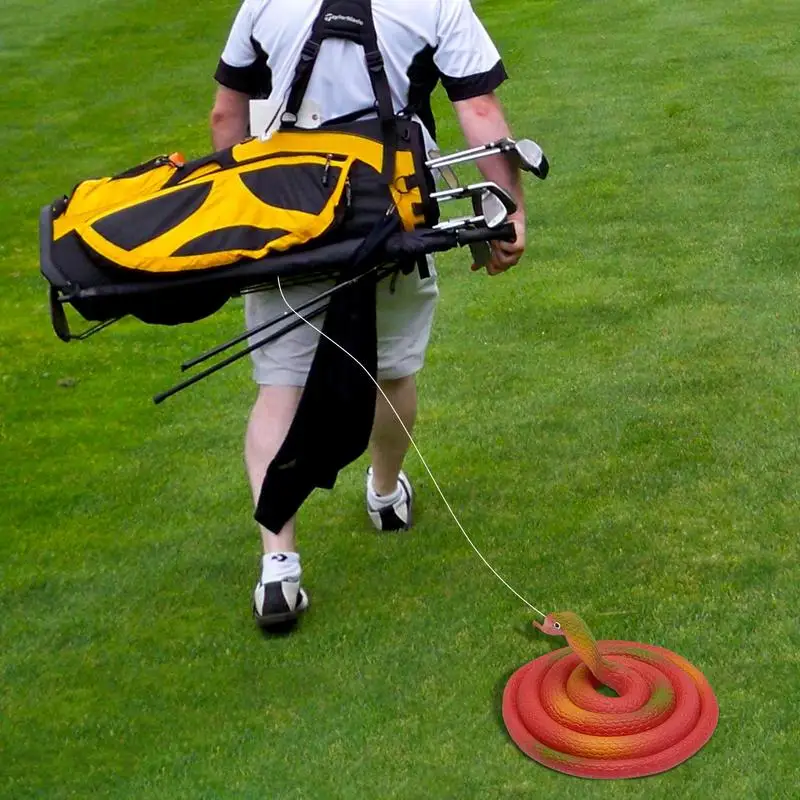 Jouet de farce serpent en Silicone avec Clip à ficelle, Kit de Gag de Golf réaliste, jouet de blagues pour enfants, adultes et hommes
