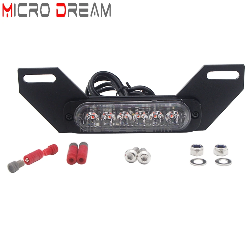 Universal Motorcycle Rear LED B6 License Plate Lamp ATV Burst Flash Tail Stop Brake Lamp Auxiliary Lights Taillight For Harley