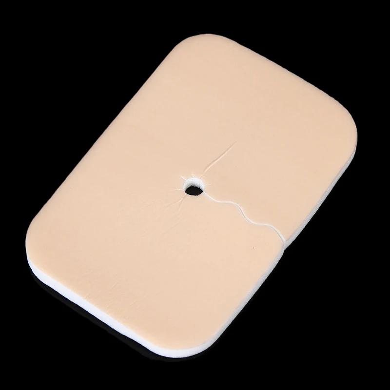 Tracheostomy Fixation Pad Soft PVC Serrated Opening Support Cushion for Catheter Care Patient Tube Stabilization