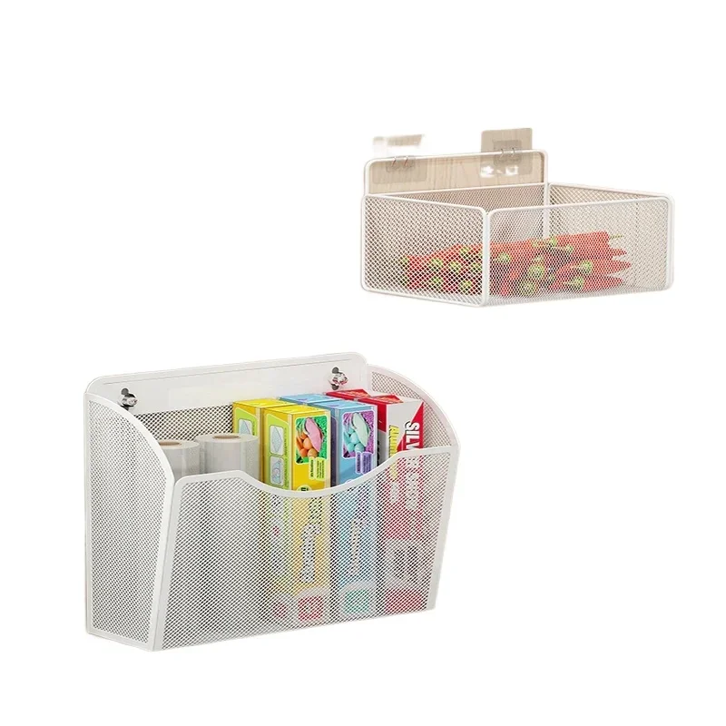 Magnetic Refrigerator Storage Box Hanging Basket Organizer Side Wall Multi-Function Rack Magnet Stone Kitchen Storage