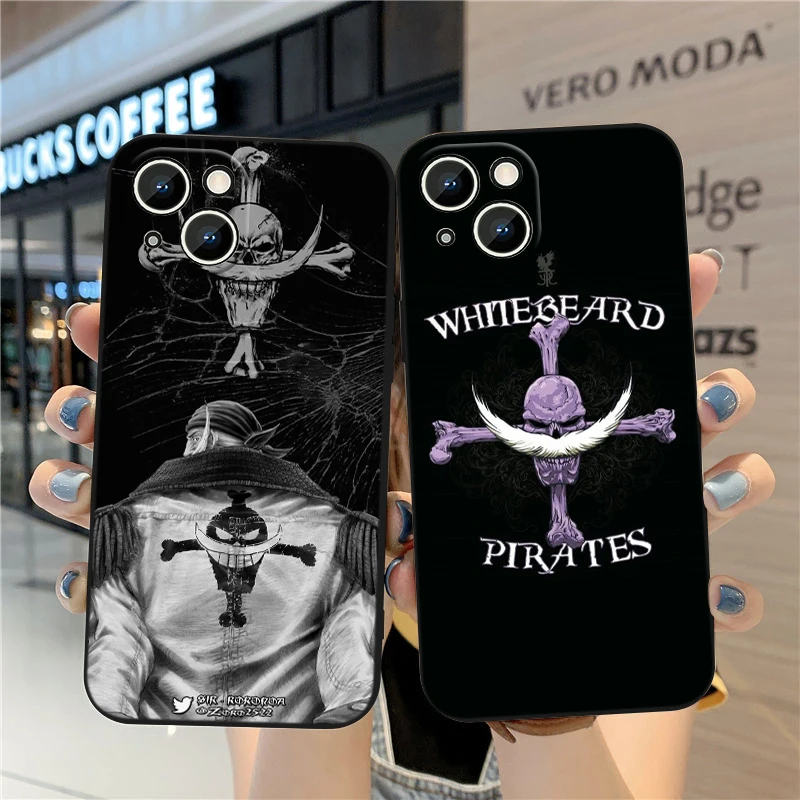 Cartoon O-ne P-ieces Luffy Cool For Apple iPhone 15 14 13 12 Mini 11 XS XR X 8 7 Pro Max Plus Soft Silicone Black Phone Case