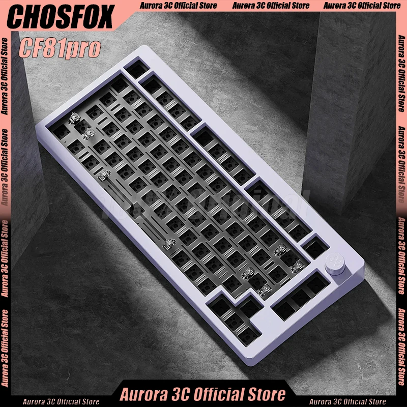 

CHOSFOX CF81pro Mechanical Keyboard Kit 3Mode USB/2.4G/Bluetooth Wireless Keyboard Kit Custom Hot-Swap RGB Backlight Keyboards