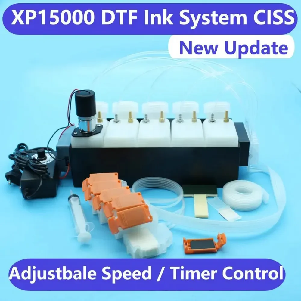 Printer XP15000 DTF Ink System CISS Kit For Epson XP-15000 XP15000 White Ink Tank Stirrer Mixer Timer Continuous Ink System