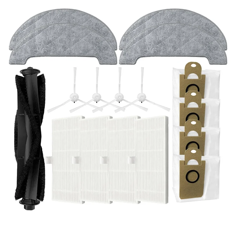 ABRG-Spazzola laterale principale Filtro Hepa Sacchetto per la polvere in tessuto per mop per accessori Miwhole M8 Pro come mostrato in plastica