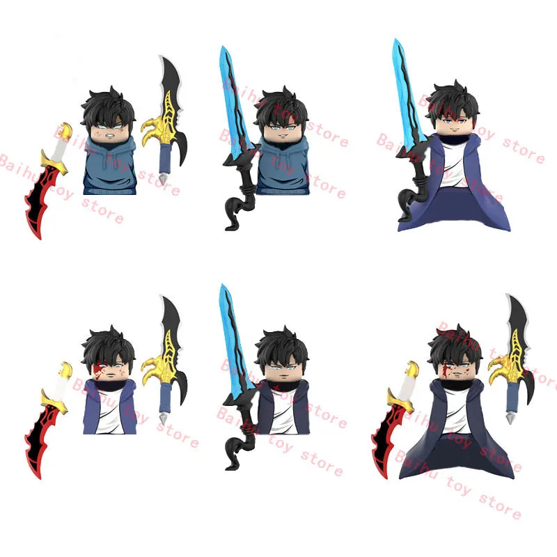 Nouveau 6/8/16 pièces Solo nivellement Sung Jin Woo blocs de construction ensemble Anime Beru Igris Bellion figurine briques décor poupée jouet cadeau