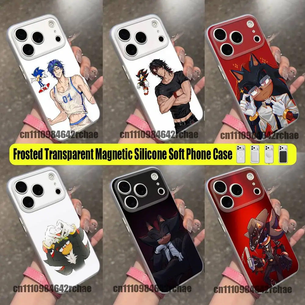For Shadow The Hedgehog Phone Case For iPhone 15 16 12 14 13 17 11 E Mini Plus Air Pro Max For Magsafe Magnetic Clear