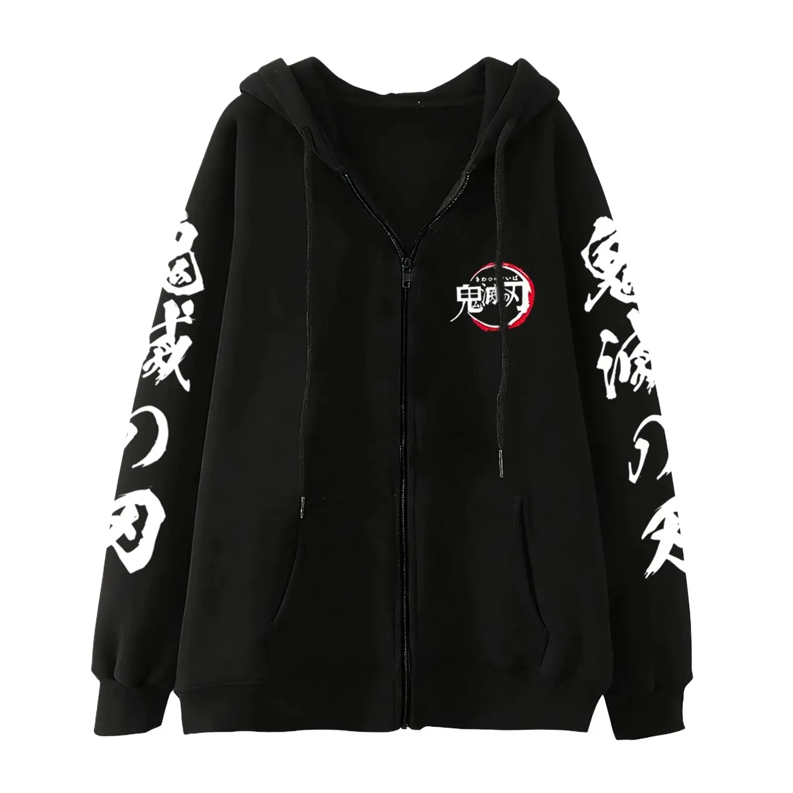 شيطان القاتل أنيمي هوديي زمم سترة Nezuko Tanjiro طباعة الرجال النساء بلوزة غير رسمية الشارع الشهير 2026 الخريف الشتاء تأثيري #3
