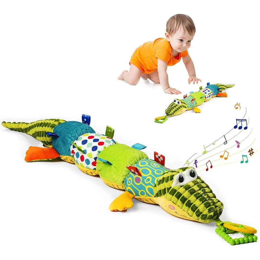 

Детские игрушки Tummy Time Детские игрушки 6-12 месяцев с погремушками Морщинистая музыкальная игрушка для новорожденных для мальчиков и девочек 0 3 6 9 12 месяцев