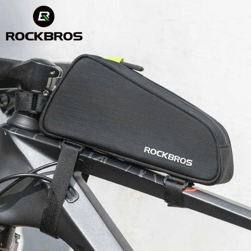 

ROCKBROS Cycling Bike Bicycle Top Front Tube Bag Waterproof Frame Bag Big Capacity 1.1L MTB Bicycle Pannier Reflective