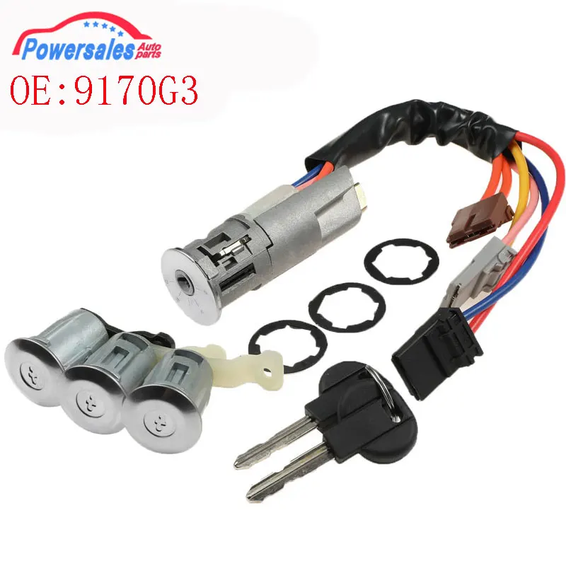 New Left Right Door Lock Cylinder Ignition Switch For Citroen Berlingo Xsara Picasso Peugeot Partner 9170G3 252522