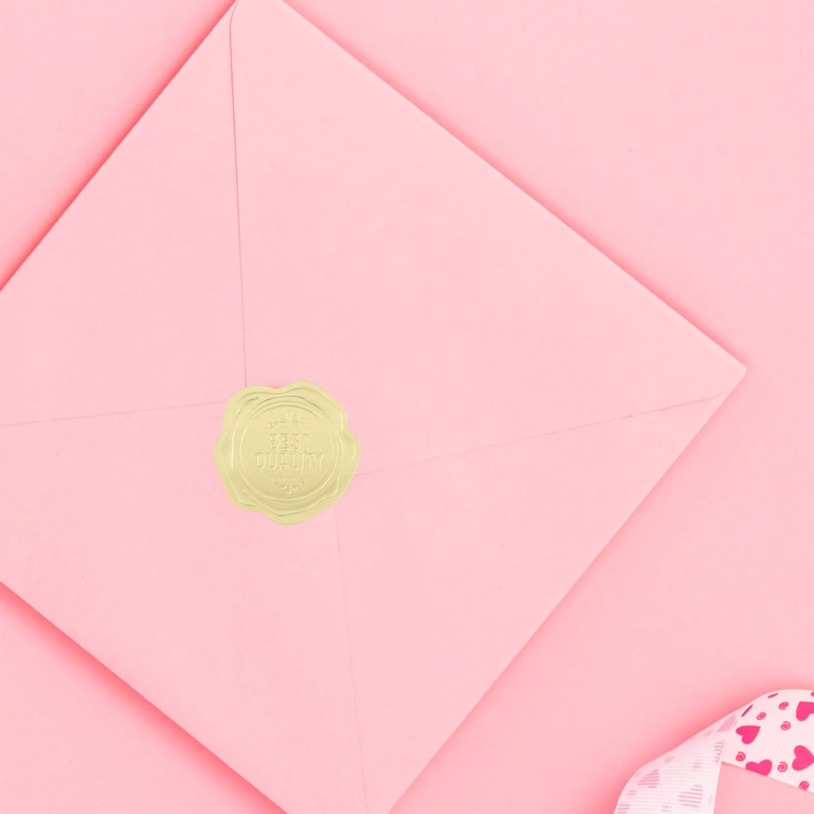 

20 Sheets Decorative Seal Stickers Gold Embossed Self-Adhesive for Wedding Invitations Graduation Certificates Greeting Cards