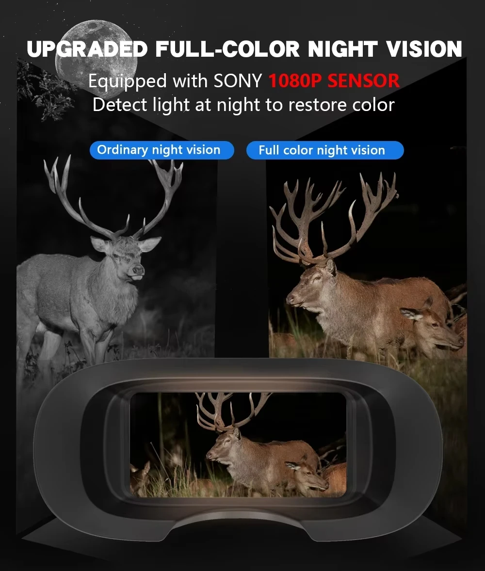 New 2.5K Outdoor Tactical Kit VR Goggles IR Infrared Full Color 3D Digital Night Vision Binocular with Photo Video Recording