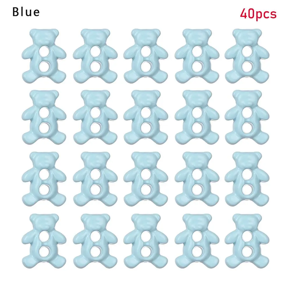 20/40pcs 6mm Bear Pattern Decoration Craft Mini Buttons Metal Buckles Clothing Sewing Buckle DIY  Clothes