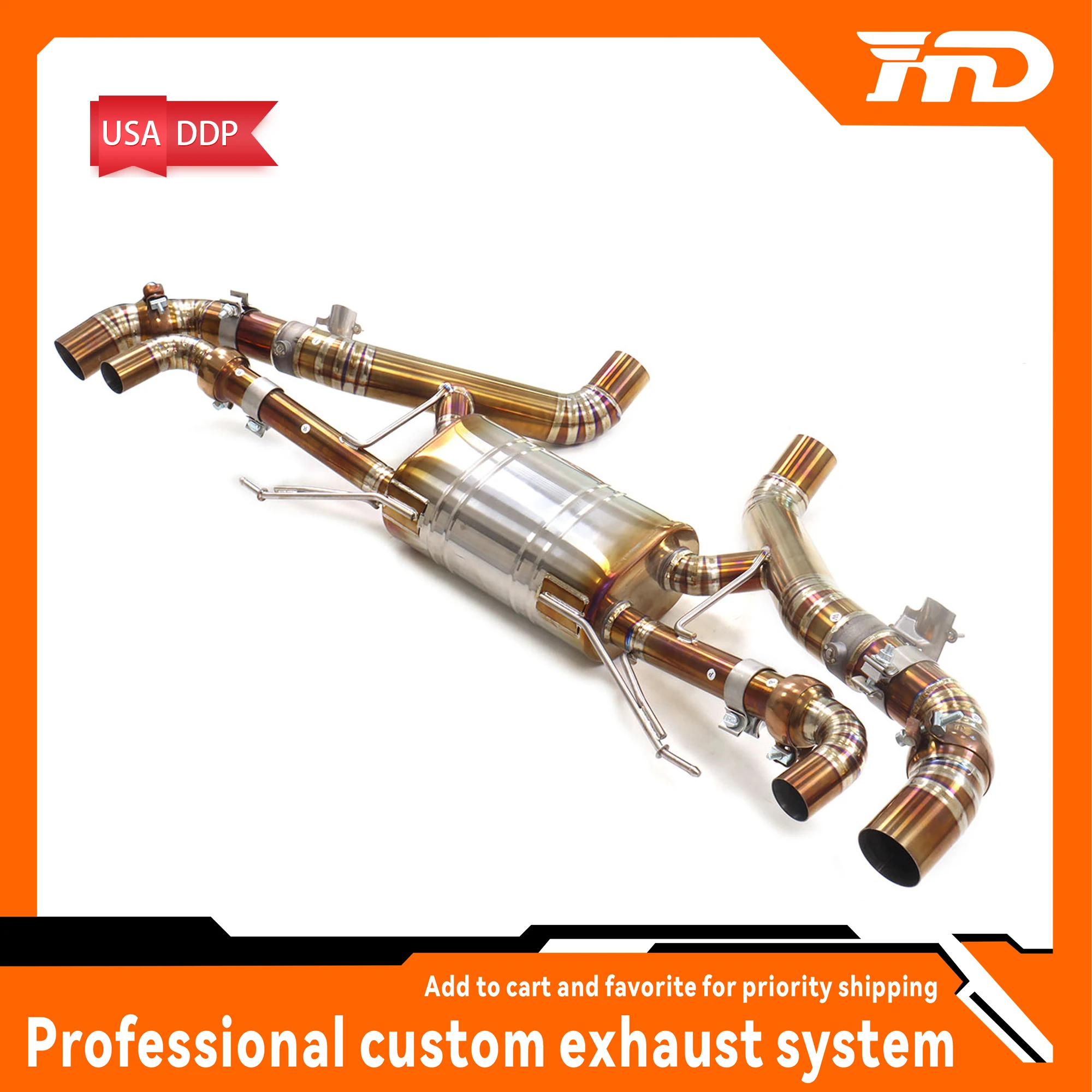 

Эксклюзивная настройка HMD, клапаны из титанового сплава, выхлопная система для Aston Martin DBX 707 4.0T, простая установка с глушителем