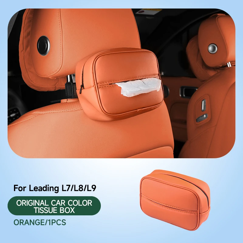 

Suitable For Leading Ideal LiXiang L7 L8 L9 2022-2024 Car Tissue Bag Headrest Hanging Paper Drawer Auto Interior Accessories