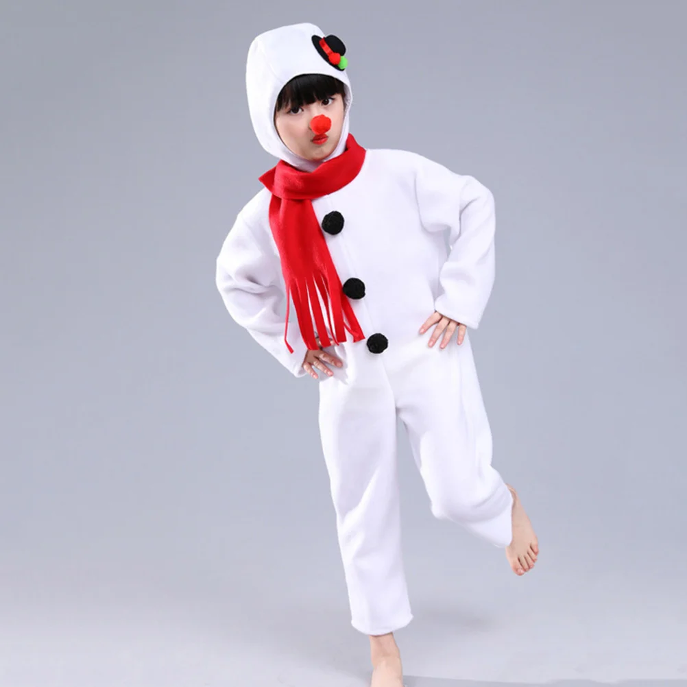 Snowman Jumpsuit Children Christmas Costume Cosplay for Kids Pajamas Inflatable Toddler