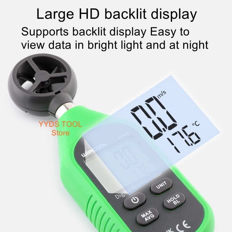 

ADA30 handheld anemometer digital wind speed meter anemometer high precision wind measurement