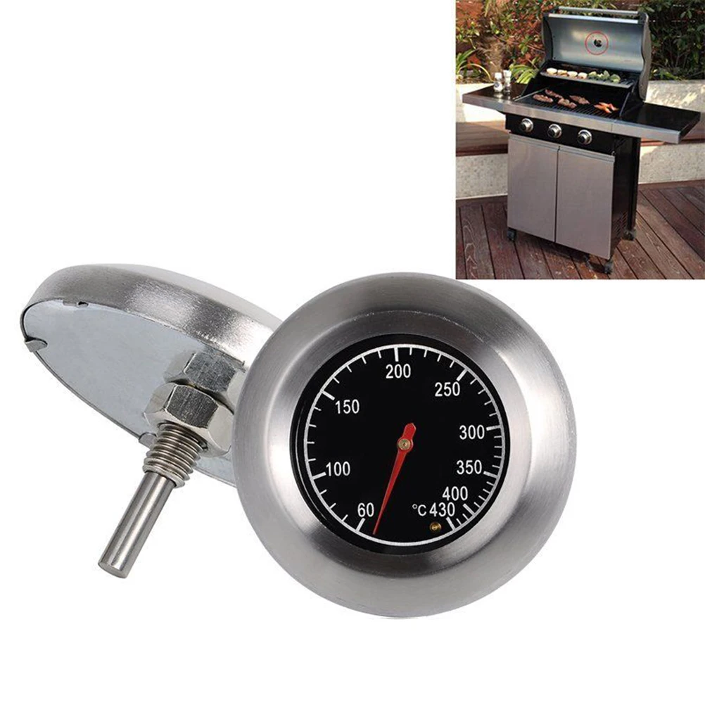 7.6cm Outdoor in acciaio inox Bbq regolatore di temperatura forno termometro Temp Gauge BBQ misuratore di temperatura all\'aperto