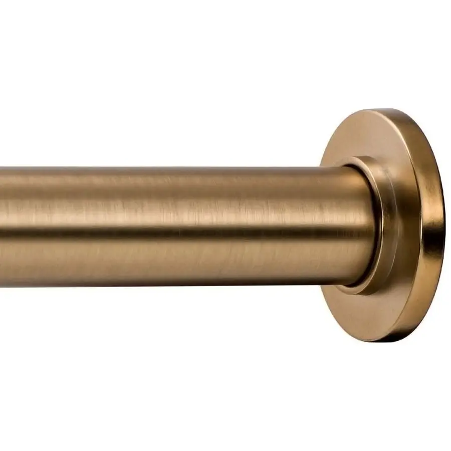 

Tension Curtain Rod Spring Tension Rod for Windows or Shower, 54 to 90 Inch. Warm Gold