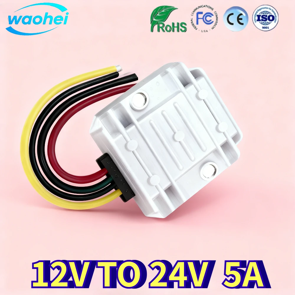 

12V to 24V 1A 3A 5A DC DC Step-up Boost Converter12 Volt to 24 Volt 120W Regulator Voltage boost module Supply Module for Car UL
