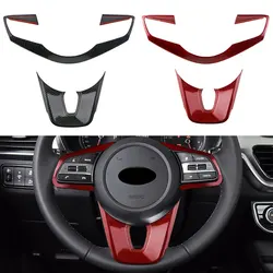 ABS Car Steering Wheel Buttons Panel Protection Cover Trim Sticker for Kia Forte K3 2019 2020 2021 Interior Accessories