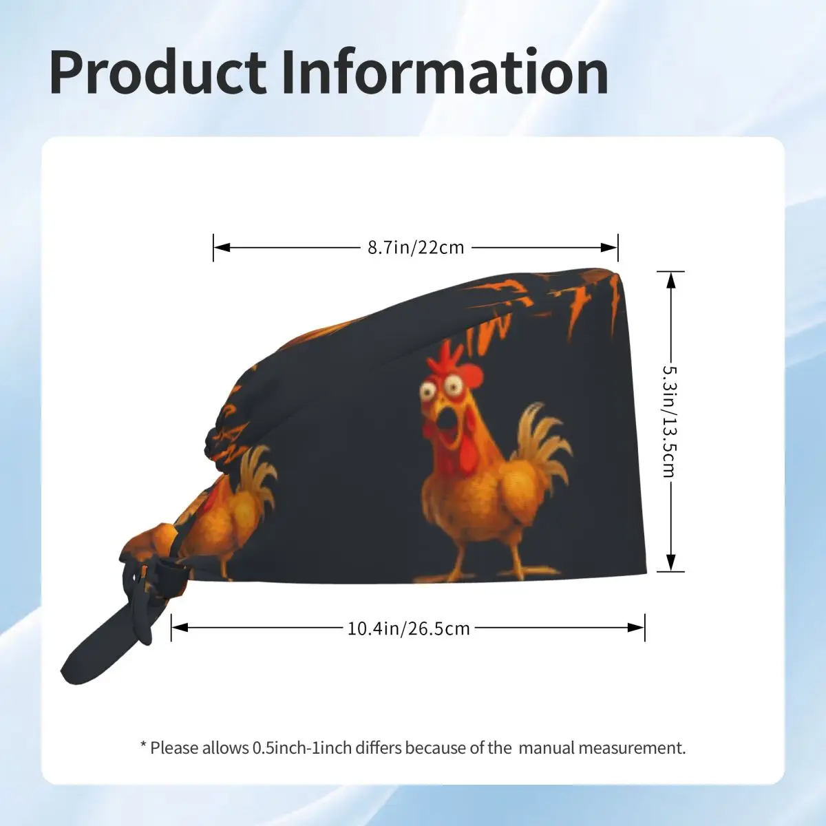 Medizinischer Hut F Caw F Chicken Scrub Caps für Unisex Frauen Weiche elastische Krankenschwesterhüte Y2K Niedlicher Halter Langes Haar Arbeitskappe