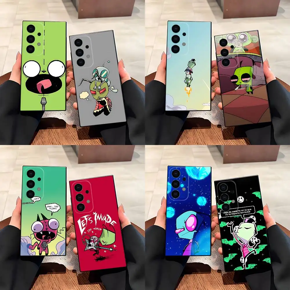 

Cartoon I-Invader Zim Gir Phone Case For Samsung S25,S24,S21,S22,S23,S30,Ultra,S20,Plus,Fe,Lite,5G Black Cover
