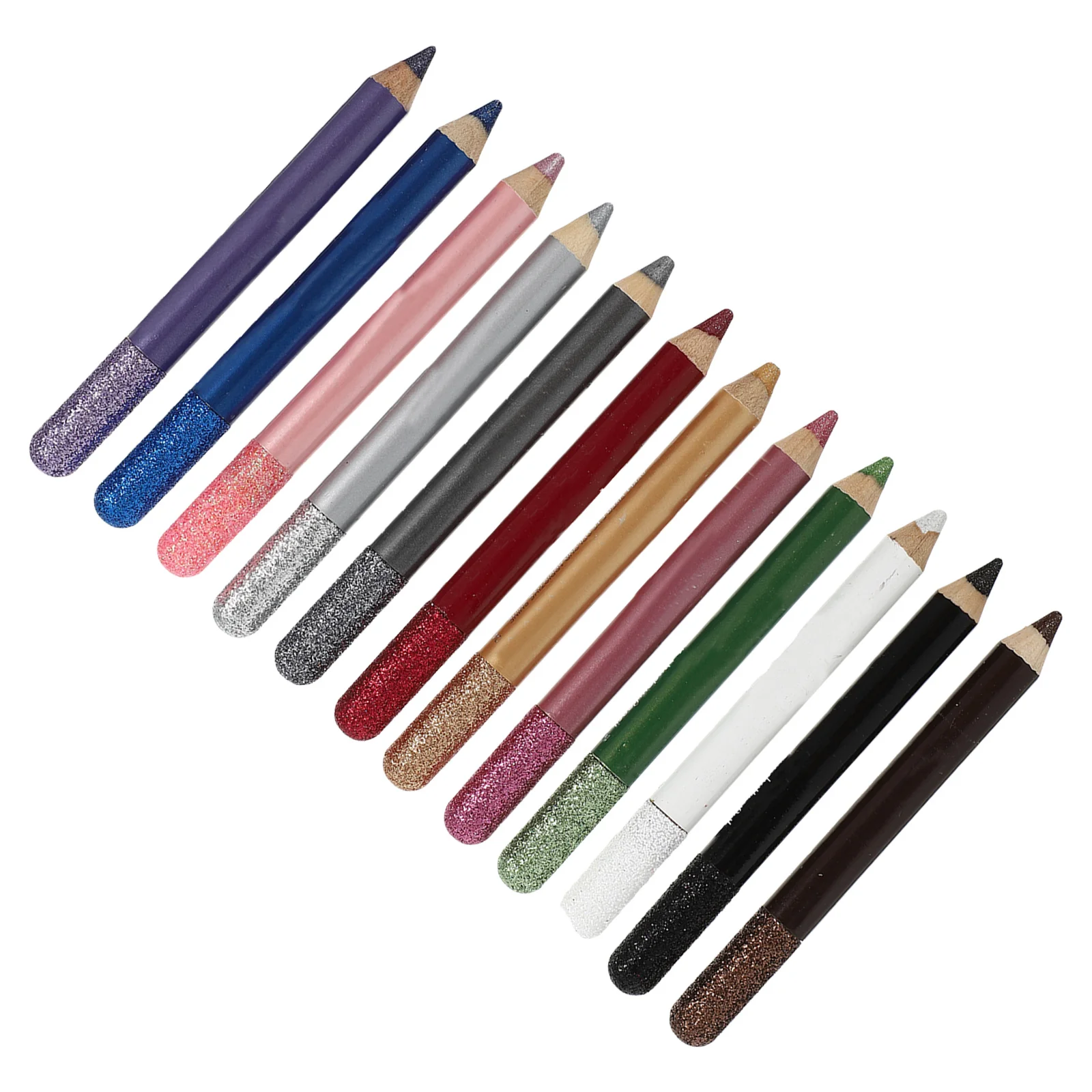 12Pcs Eye Shadow Pens Set Colorful Long-Lasting Makeup Sticks Party Gift Glitter Shimmer Eyeshadow for Women Eyeshadow Stick