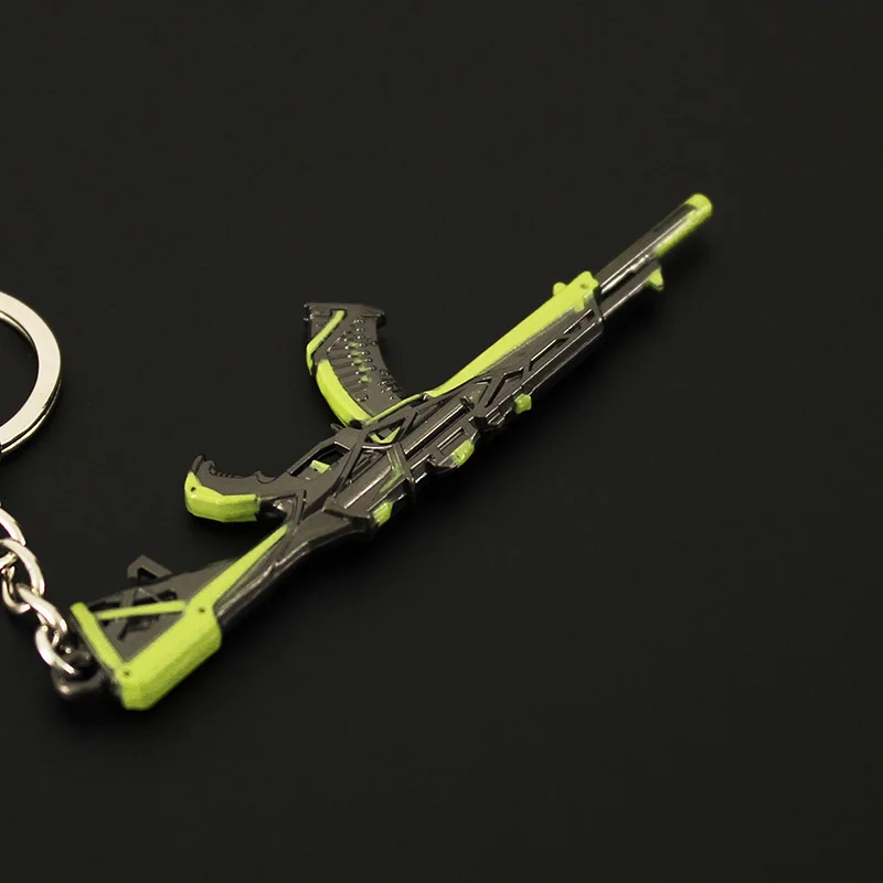 8cm Valorant Melee Reaver Weapon Model Keychain for Men RGX 11z Pro Vandal Skin Key Ring Finder Fans Car Bag Decor Jewelry Gift