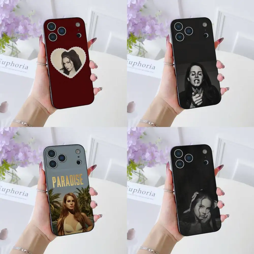 L-Lana Del R-Rey Handyhülle für iPhone 17 16 15 14 13 12 11 Pro Max Plus Air Mini Schwarz Silikon weich